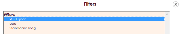 Ledenbeheer filters 08
